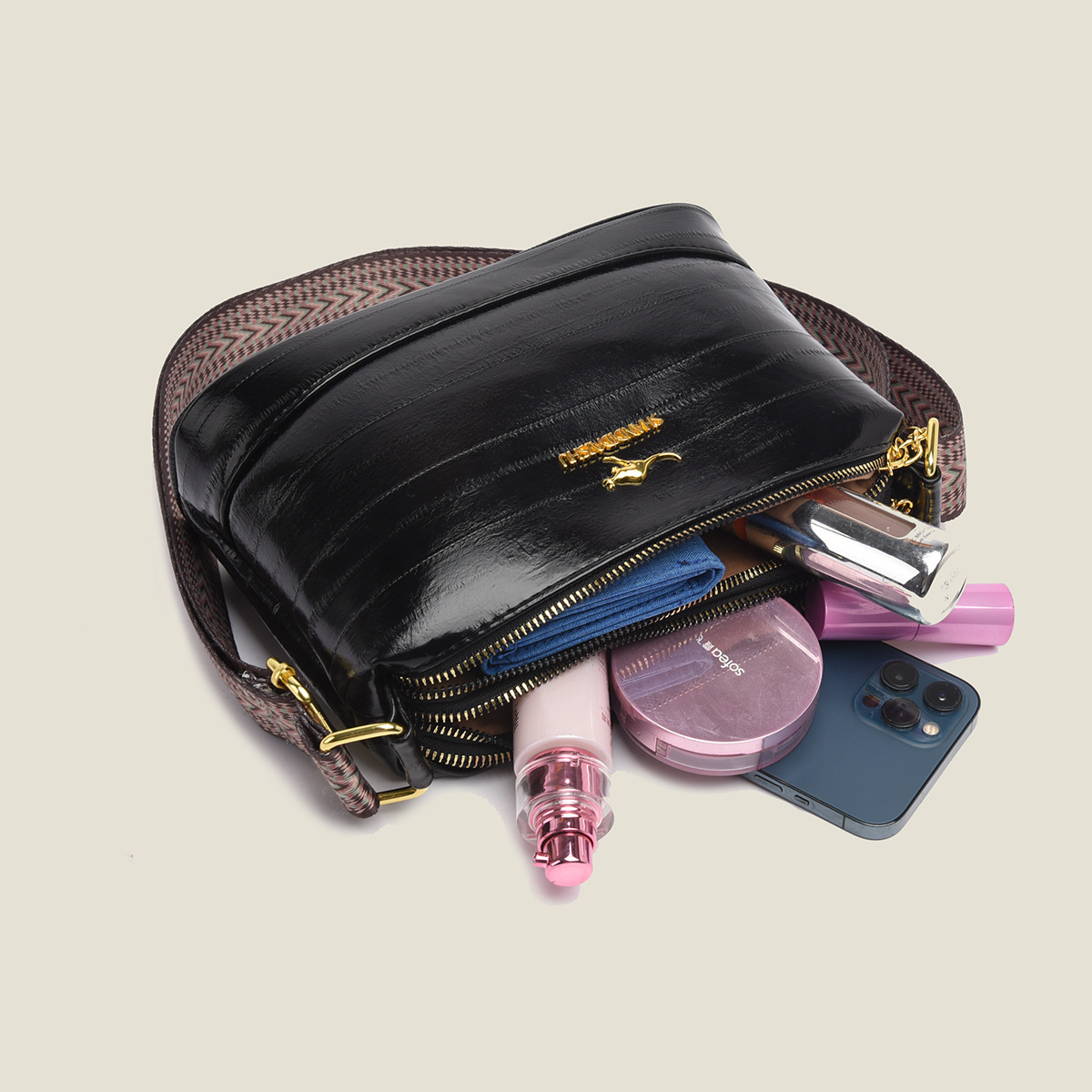 Women's Fashion Large Capacity Multi-Compartment Commuter Shoulder Crossbody Lightweight Phone Coin Purse Soft Leather_voghion.com