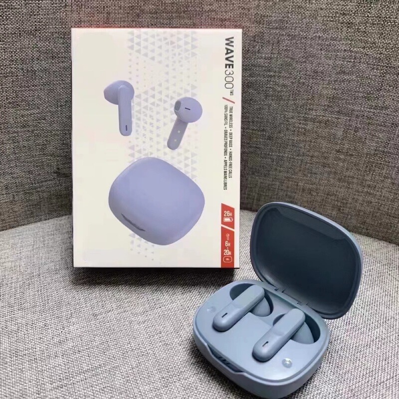 国境を越えた新しい WAVE300 ワイヤレス Bluetooth ヘッドセット両耳セミインイヤー音楽スポーツ JBL ヘッドフォンに適しています|undefined