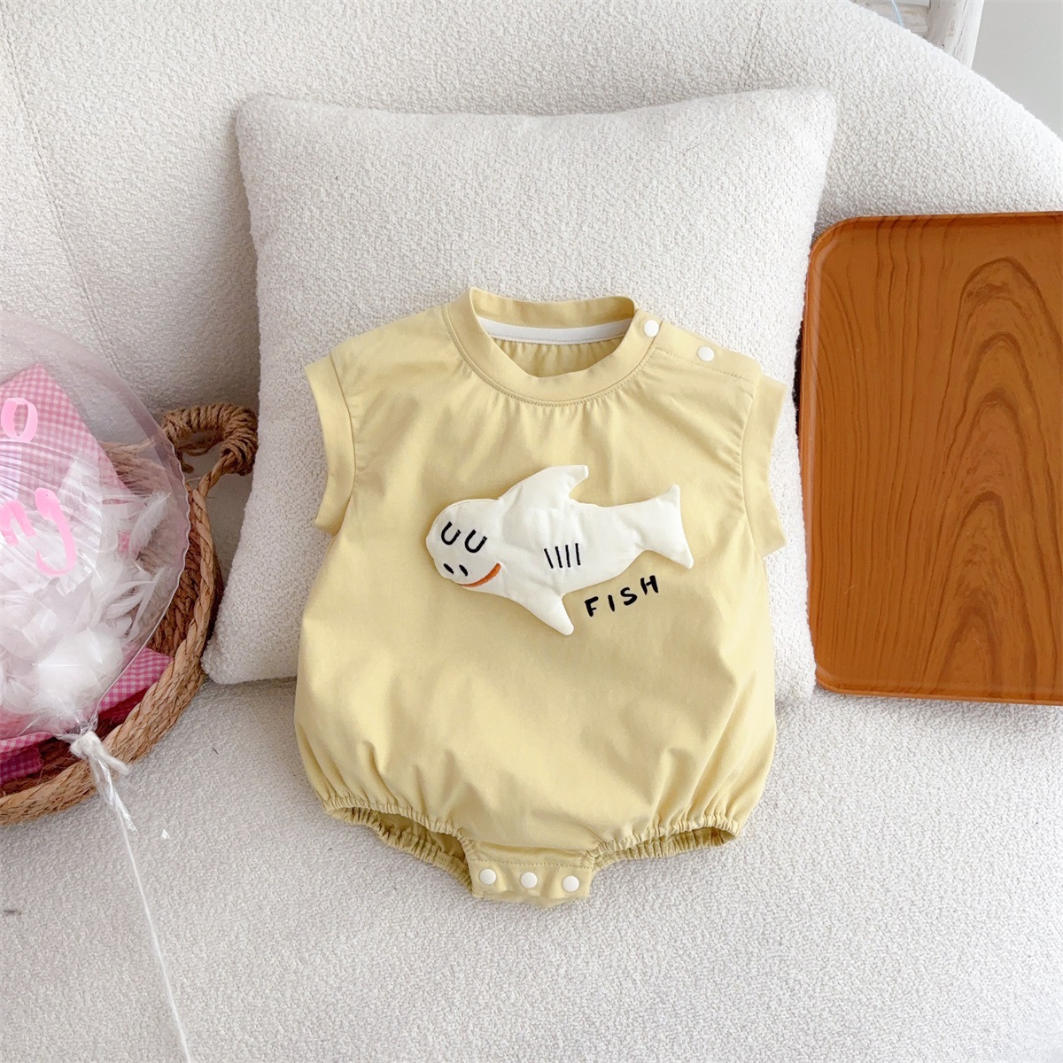 Muñeca tridimensional coreana, mono de tiburón bebé, bolso de verano, abrigo ligero, transpirable y agradable para la piel