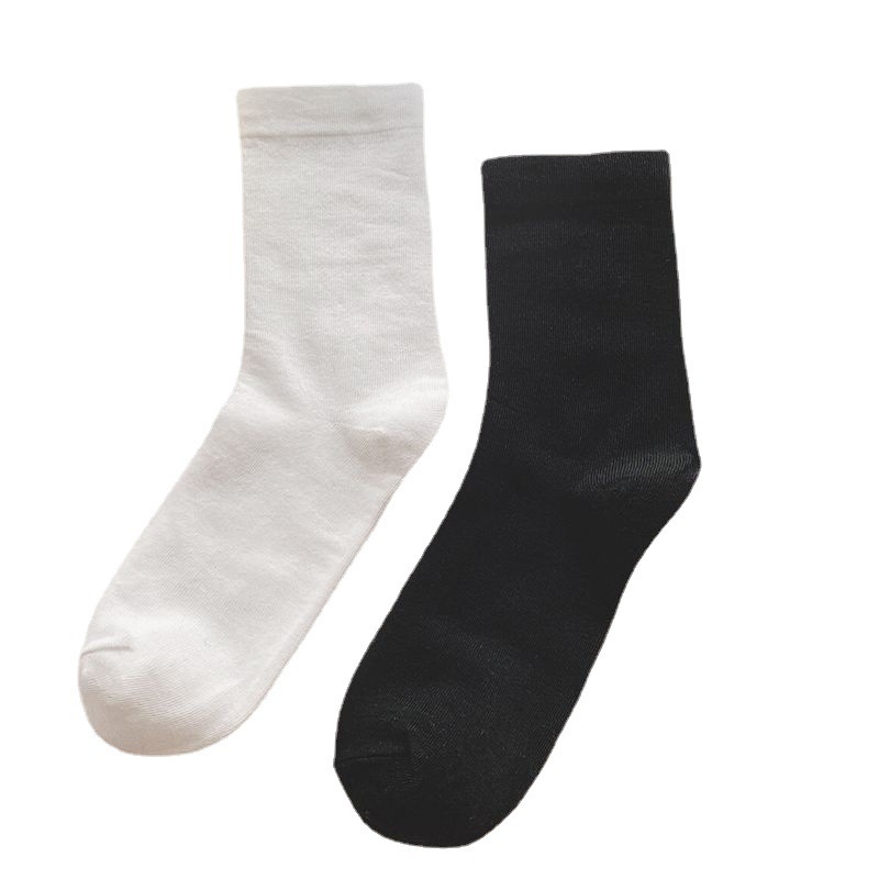 Solid color pile up socks are comfortable and minimalist. Versatile and versatile, solid color white socks are breathable and slim for couples. Medium tube socks factory