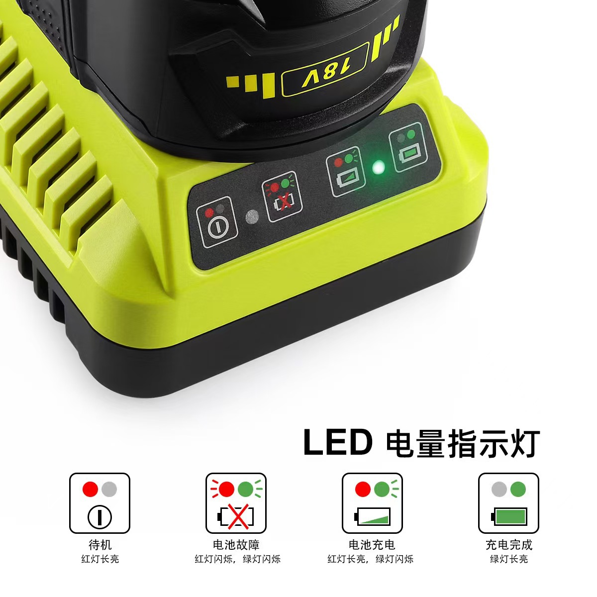 Reemplazar el cargador de baterías de litio RYOBI 12v - 18V P117 P108 de utilidad general