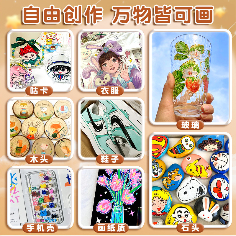 Bolígrafo acrílico de cabeza suave de 128 colores en barril recientemente actualizado, bolígrafo de arte, bolígrafo de acuarela para niños, color impermeable y lavable