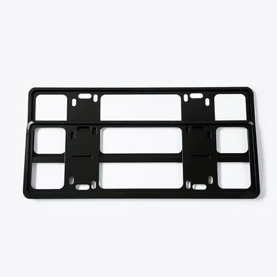 Iron double-layer license plate frame, multi-size, thickened license plate model, small car modification accessory, protective license plate frame (License plate holder/license plate holder) - black