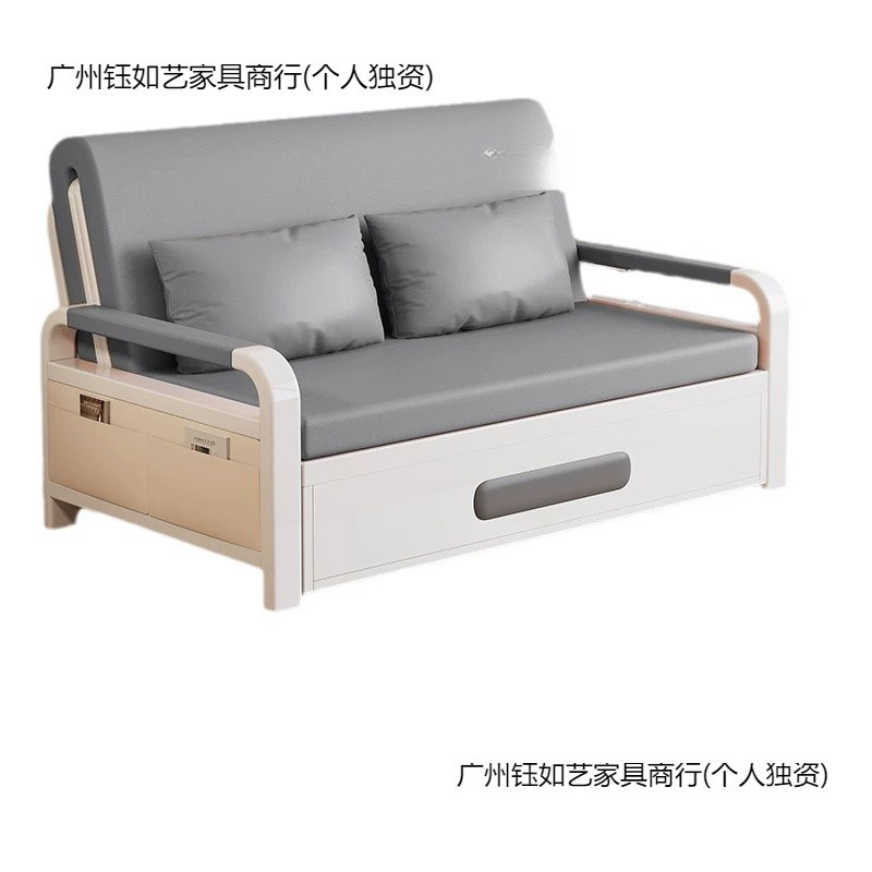 网红午休储物床沙发床两用折叠沙发床家用客厅多功能伸缩床可拆洗|undefined