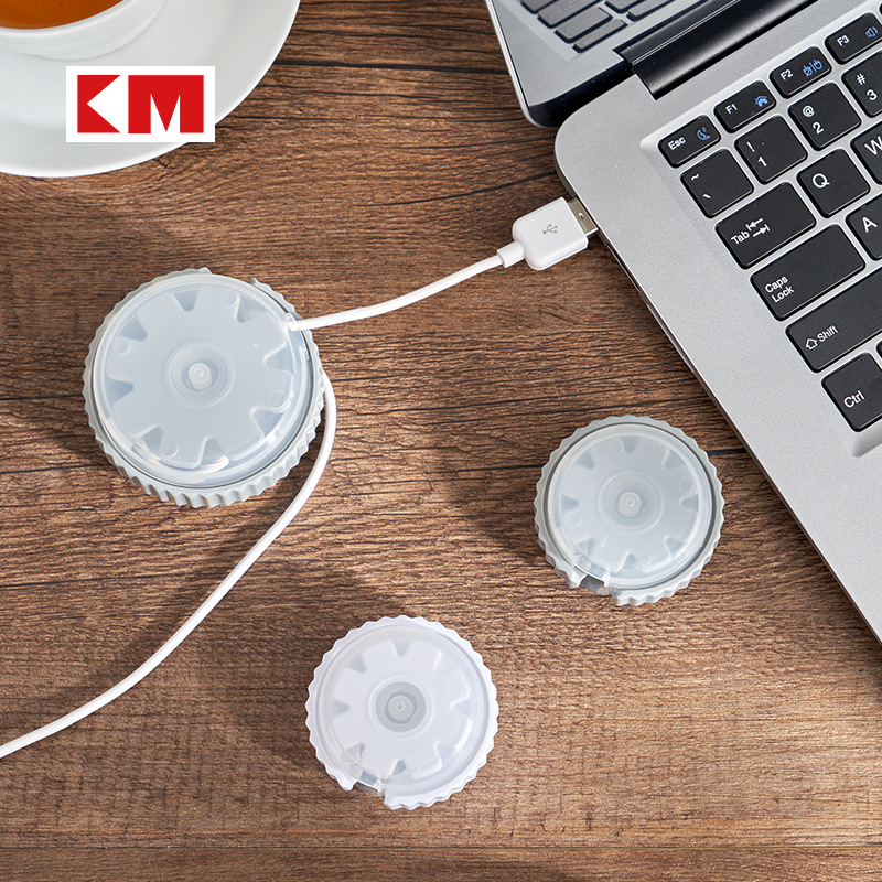 KM 1263 1264绕线电线收纳盒回转式理线器数据线耳机线卷线器盘