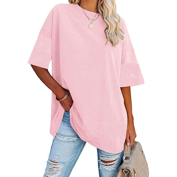 T-shirt with a round collar
