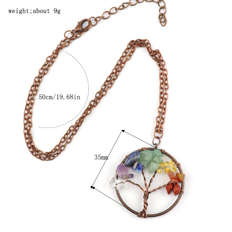 12g Weight Retro Tree Agate Plating Pendant Necklace 1 Piece