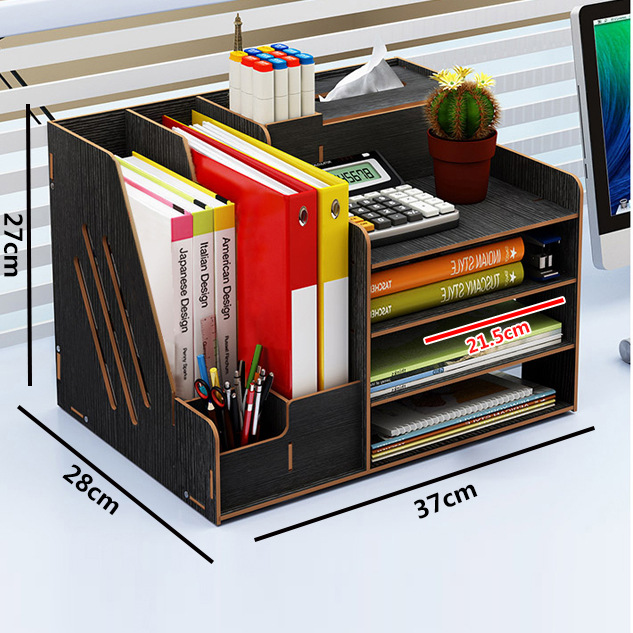 Escritorio de oficina dormitorio de almacenamiento de escritorio rack de almacenamiento suministros de oficina carpeta material de soporte de libro estantería caja de almacenamiento de tejidos