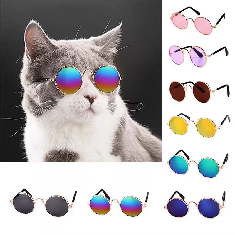 时尚宠物眼镜 猫咪墨镜狗狗太阳镜泰迪个性搞怪头饰毛绒宠物配饰|undefined