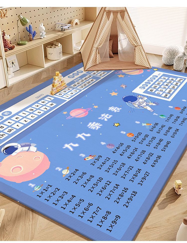 Living Room Carpet Cartoon Game Hopscotch Checkered Carpet New Children's Learning Area Play Carpet Educational Floor Mat