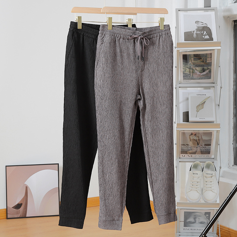 Fashionable breathable comfortable solid color trousers