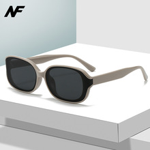 新款复古个性小框猫眼墨镜女韩版高级感眼镜豹纹框防紫外线太阳镜