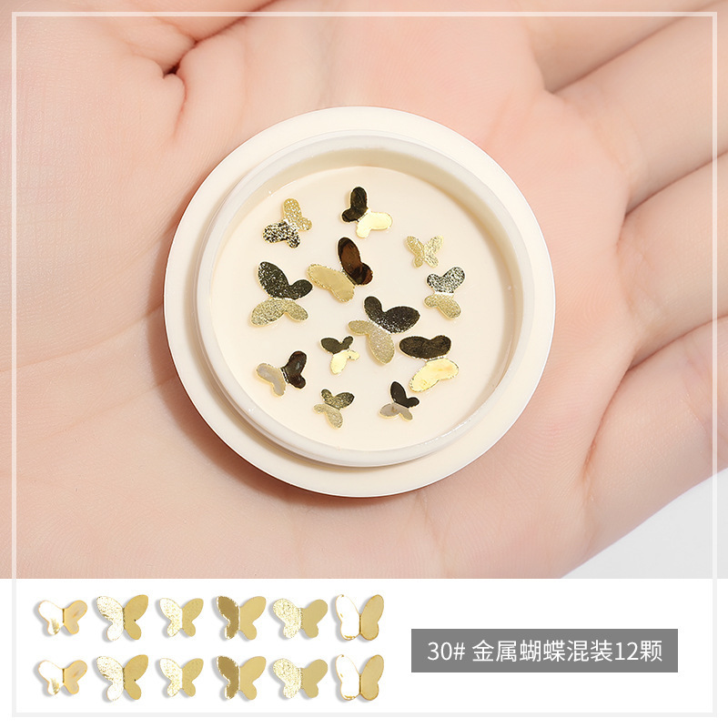 Online popular hielo transparente Aurora mariposa joyería cristal blanco piedra tridimensional uñas diamante Super Flash rhinestone uñas joyería