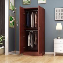 实木衣柜家用卧室柜子尺寸加深60cm双开门现代简约挂衣服柜子