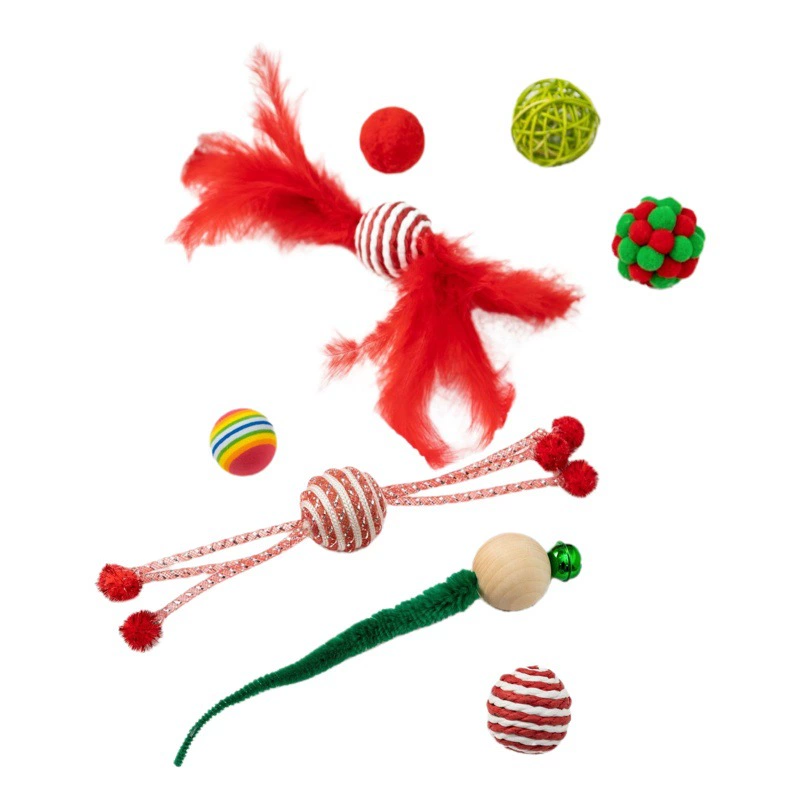 Трансграничные предпочтительные рождественские игрушки для кошек костюм оптом самокостюм для кошек самокостюм-Привет рождественские игрушки для домашних животных