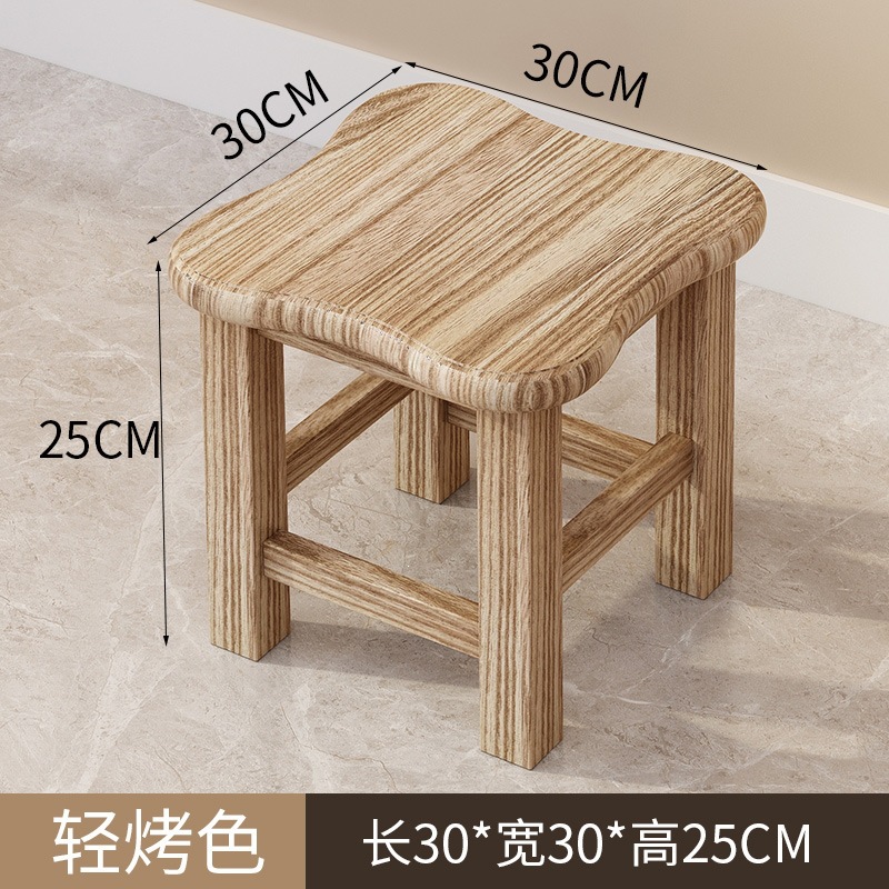 Fábrica directa taburete pequeño banco de madera sólida casera taburete de salón taburete de madera taburete bajo silla creativa para niños