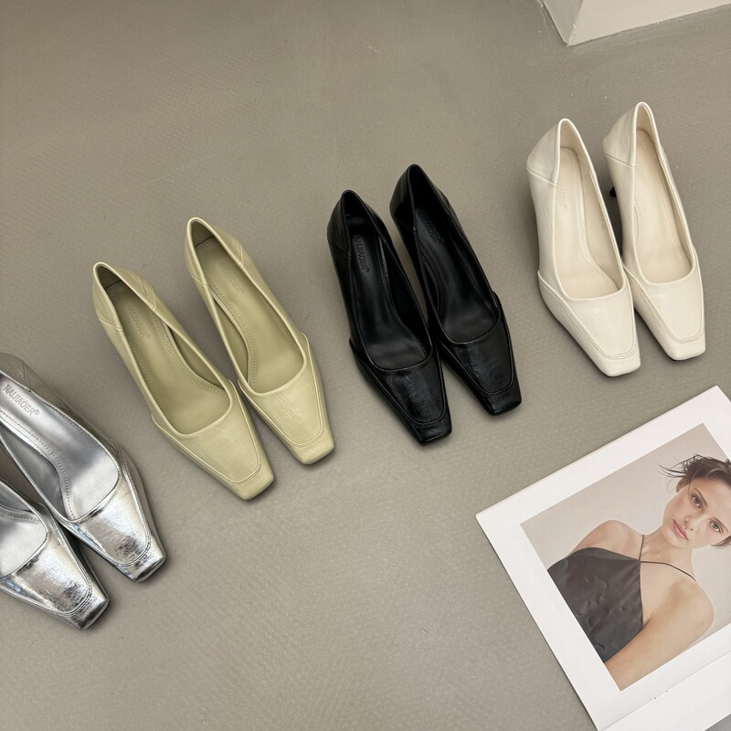 French-Style Square-Toe High-Heeled Stiletto Shoes for Women, 2026 Spring New Design, Versatile and Elegant Commuter Shoes for Women