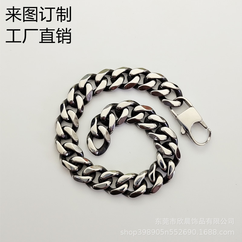 trend bracelet stainless steel for men and women hip-hop style