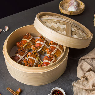 Household Bamboo Steamer, Handmade Bamboo Deepened Small Steamer for Commercial Use, Large Bun Steamer Rack, Chaozhou Style