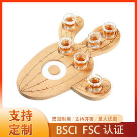 木制酒杯架服务托盘仙人掌龙舌兰酒托盘墨西哥趣味飞行带盐边托盘