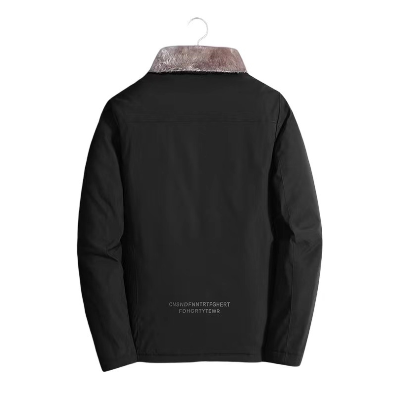 Men's Clothing plus velvet thickened Jinjiang cotton coat men's middle aged and elderly dad winter coat_voghion.com