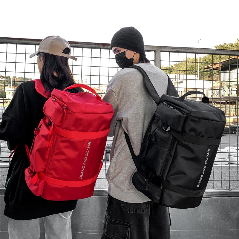 Men's backpack with wet and dry separation design, travel bag, large capacity, sports training, skiing, fitness bag, single shoulder/crossbody bag.