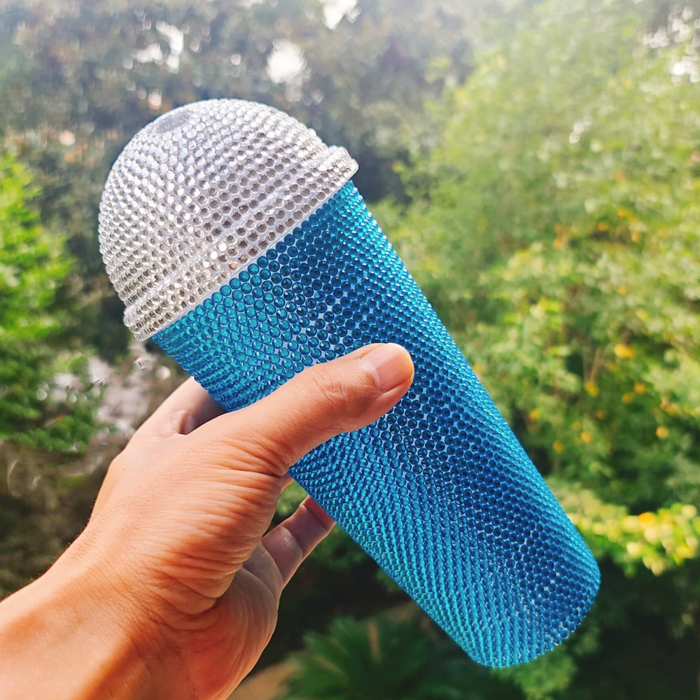 Double-layer plastic handheld glass, DIY, wholesale, anti-scald