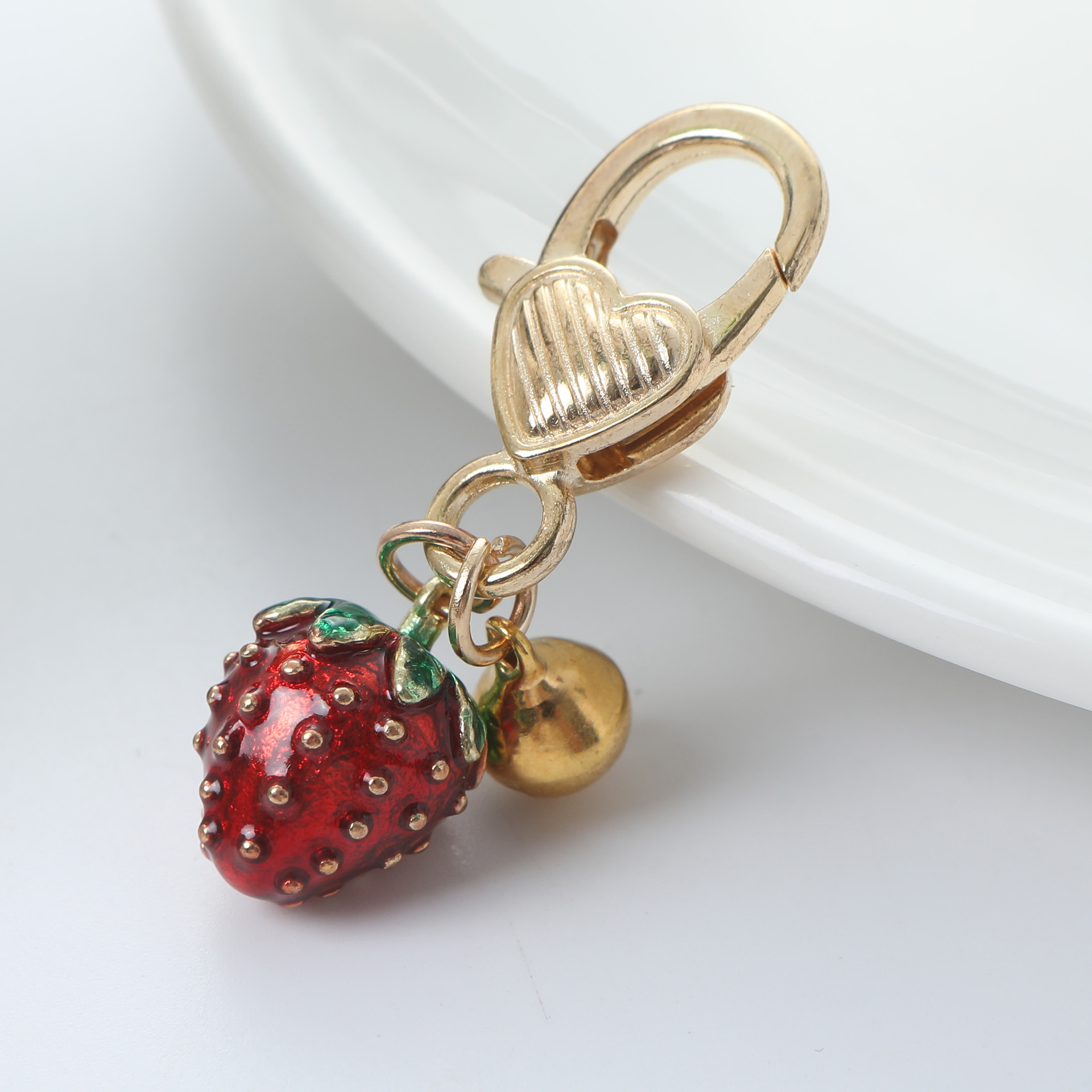 Fruit Pattern Unisex Gender Cartoon Style Style Cartoon Style Fruit Metal Unisex Bag Pendant Keychain