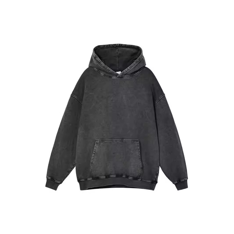 Cross-border wholesale blockbuster cotton retro wash hooded sweater tide brand loose couple hoodie DIY to map production