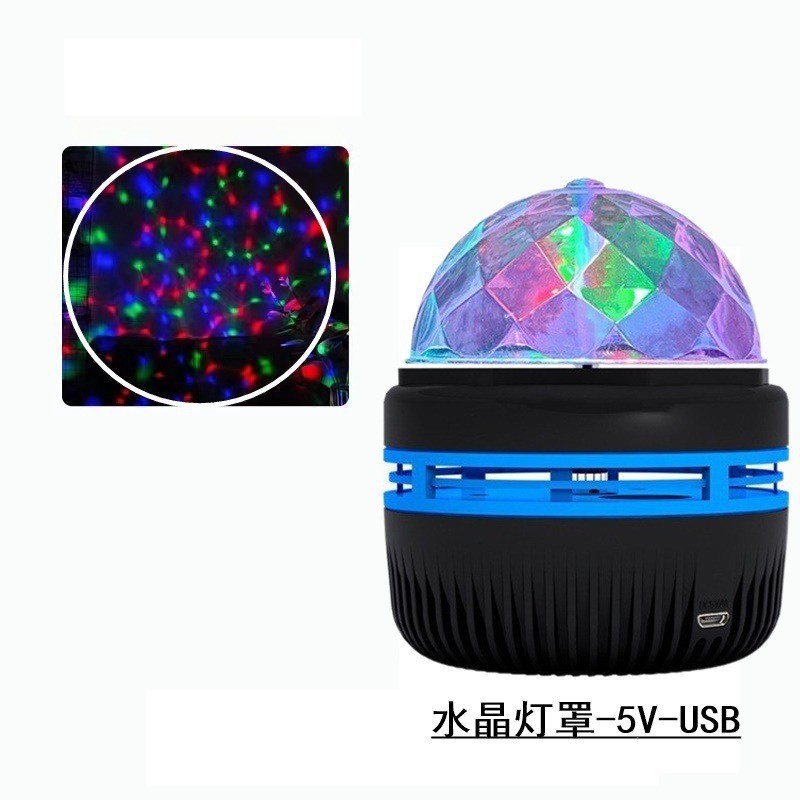 Bola mágica de cristal giratoria con control remoto, proyector cielo estrellado y luz nocturna ambiental