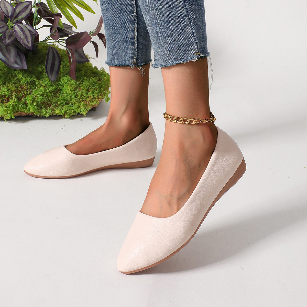 Mocassini donna in pelle classici scarpe basse comode casual_voghion.com