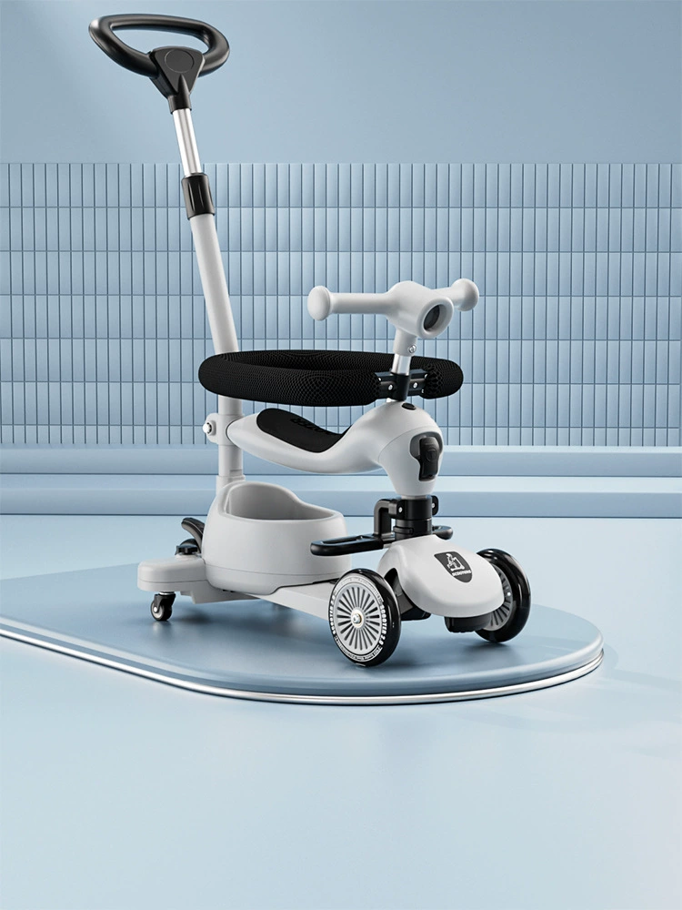 Children's universal scooter with seat for early age, 0-3-6 years