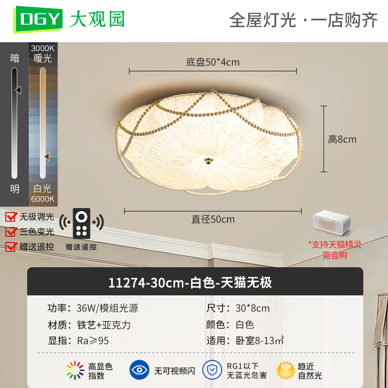 30cm Blanco - Tmall No Pole - 36W - Espectro completo