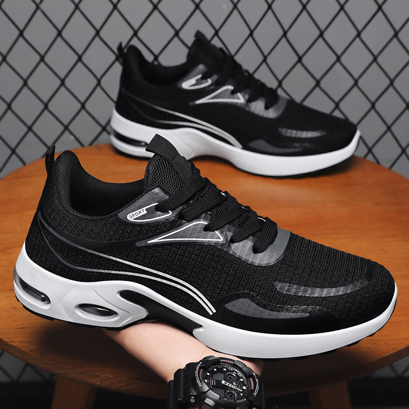 Zapatos de hombre nuevo comercio exterior transfronterizo zapatos de hombre estilo coreano tejido volador cojín de aire zapatos de suela blanda tendencia de moda zapatos deportivos transpirables hombres