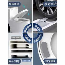 ✅马桶盖子家用通用加厚大脚垫缓降老式UVO型马桶圈坐便器盖板配