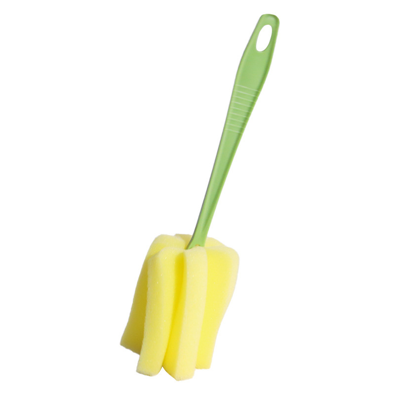 Sponge Cleaning Stick for Men’s Toy Care, Portable Rinse Tool with Cotton Ball, Yellow — detail image 5