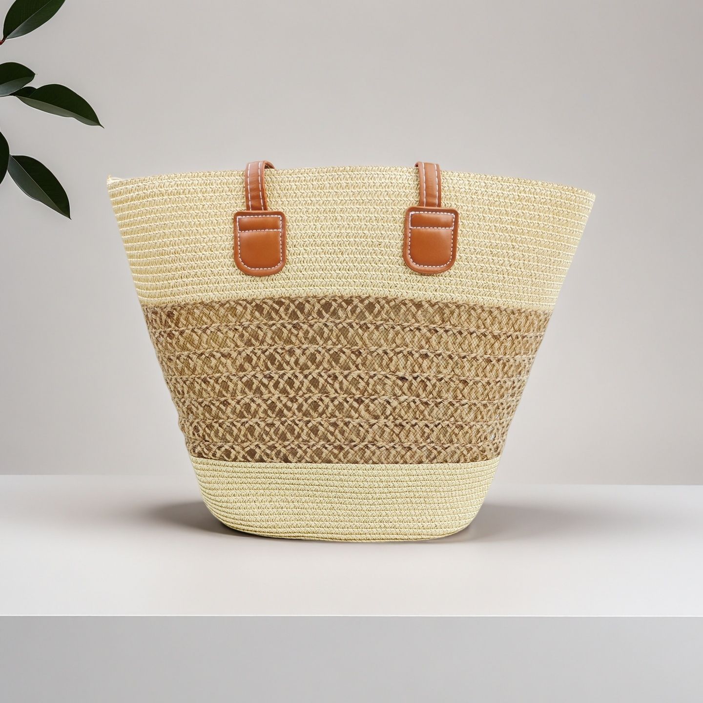 Bolso de paja femenino verano estilo ins 2024 nuevo estilo playa playa playa al aire libre vacaciones bolso de hombro de gran capacidad