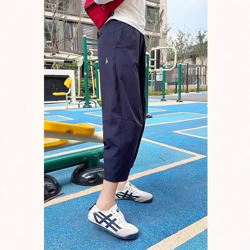 Plus-Size Ice Silk Sports Pants for Women, Summer Thin High-Waisted Slimming Loose Jogger Quick-Dry Harem Carrot Pants Plus-Size Ice Silk Sports Pants for Women, Summer Thin High-Waisted Slimming Loose Jogger Quick-Dry Harem Carrot Pants