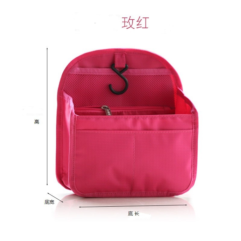Rojo renacuajo estilo coreano impermeable Oxford tela maquillaje lavado bolsa de almacenamiento mochila bolsa de almacenamiento bolsa de forro