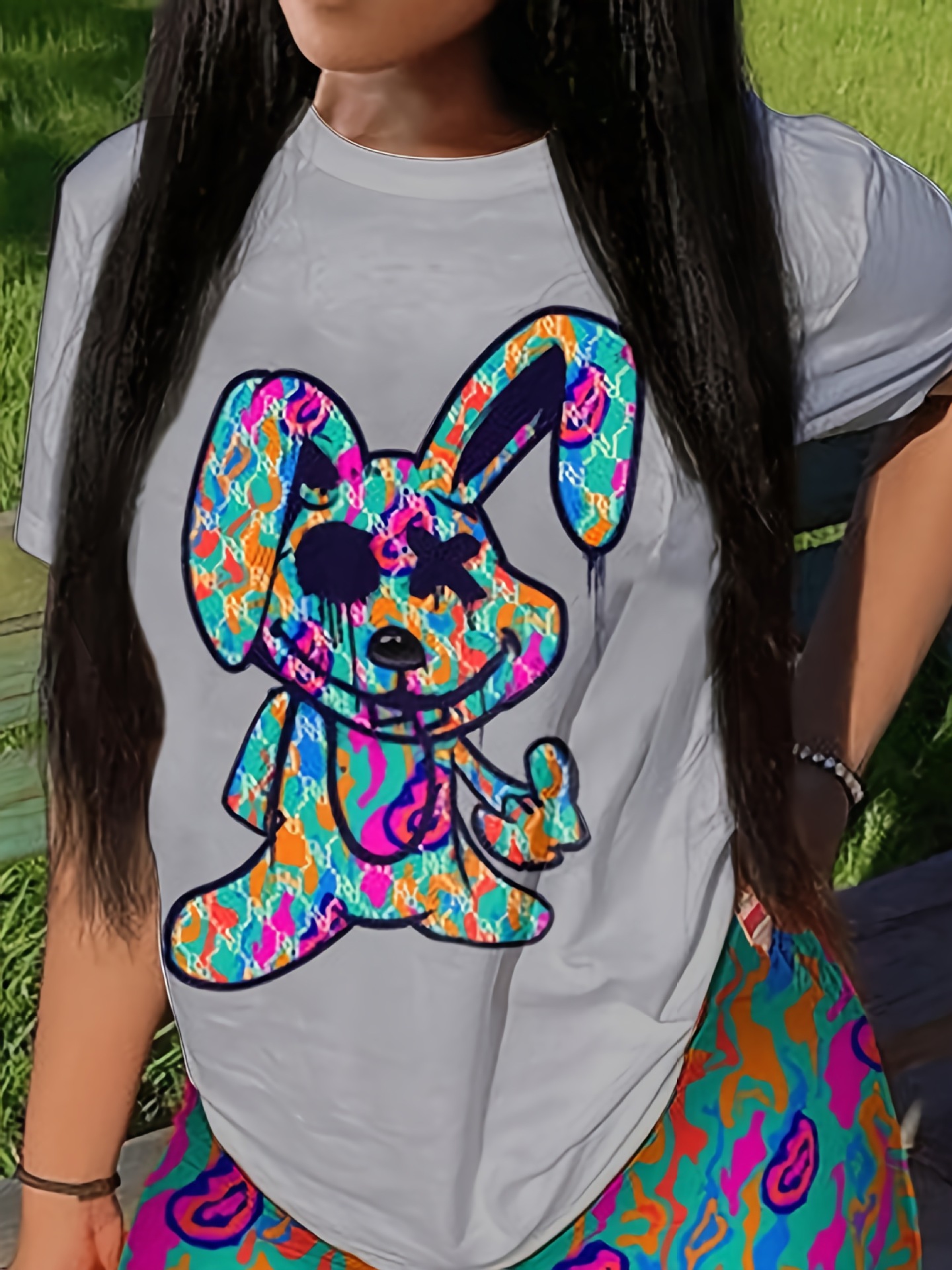 womens-retro-cartoon-pattern-t-shirt-soft
