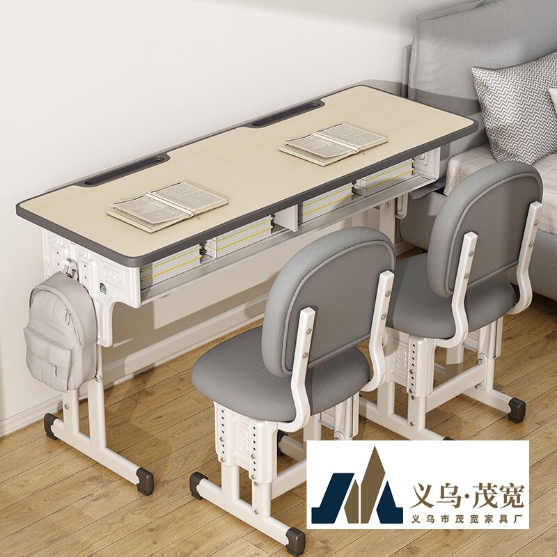 Double Desks and Chairs for Primary and Secondary School Students School Classroom Desks Home Children's Tutoring Training Class Study Table Set