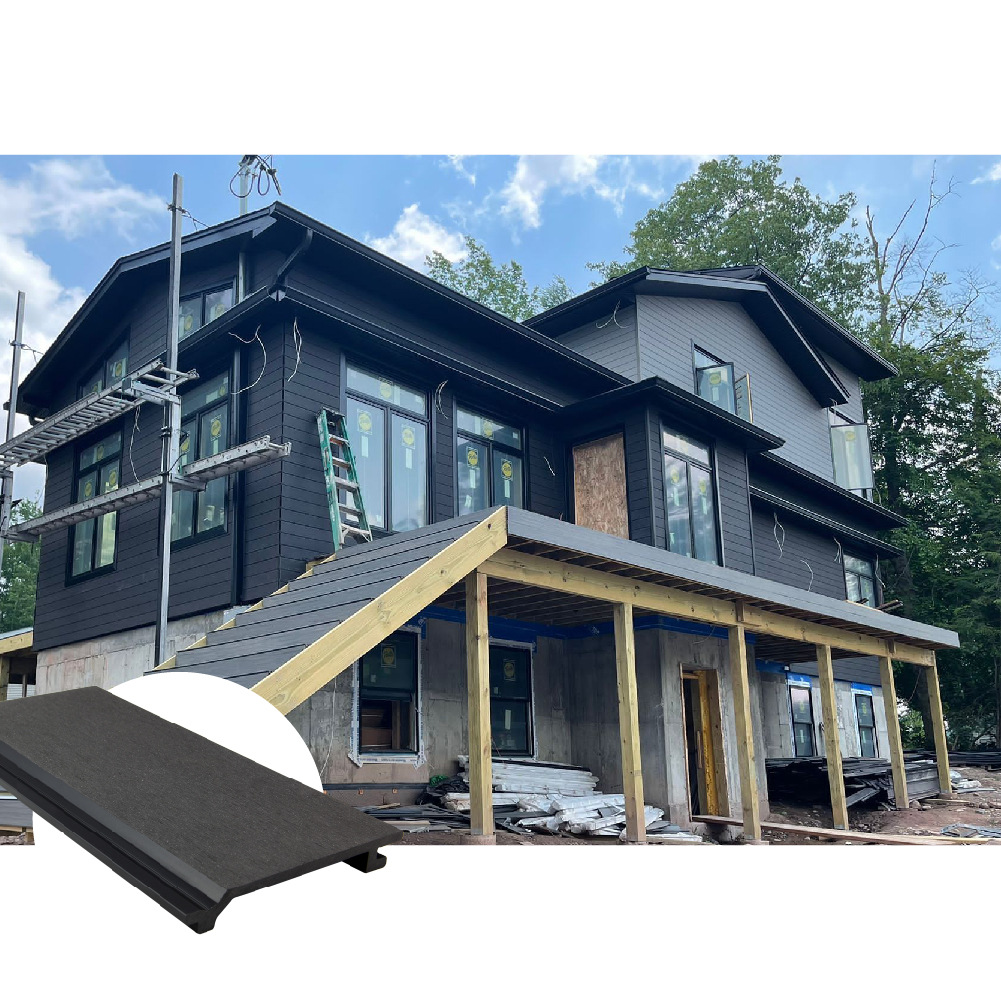 公寓装饰墙板 青岛厂家 户外木塑墙板 完美隐藏安装件