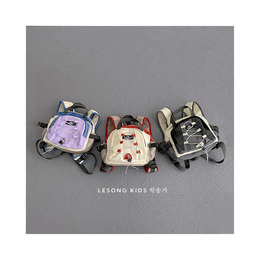 2024 New Lightweight Backpack, Outdoor Children's Hiking Backpack, Korean Style Color Block Casual Lightweight Travel Bag