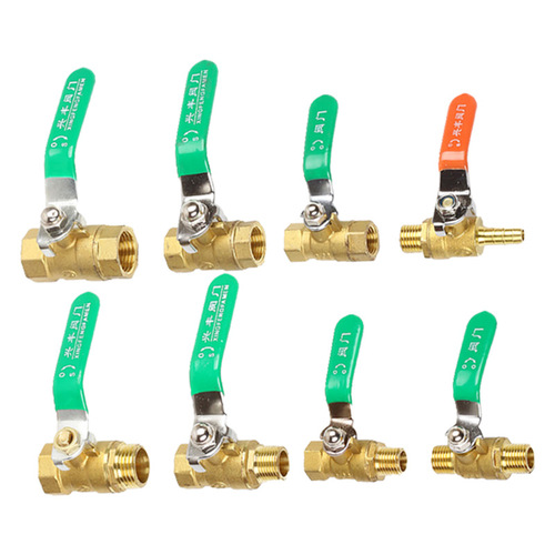 Air compressor thickened ball valve pneumatic switch outlet valve joint air pump water heating all-copper live joint manual switch valve