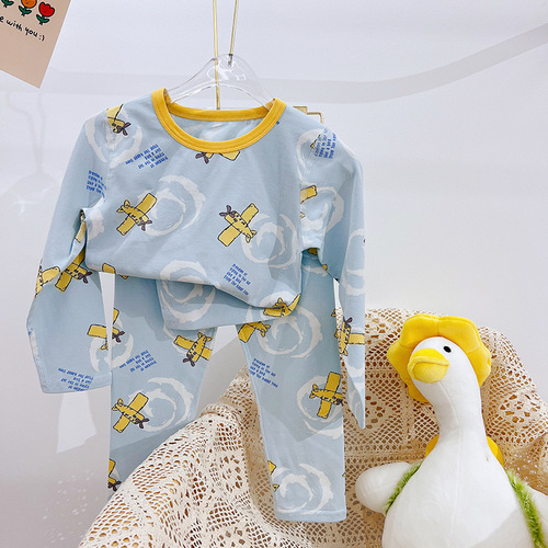 Small size one piece dropshipping children's Lycra suit boneless ginger underwear two pieces long sleeve boys and girls manufacturer wholesale