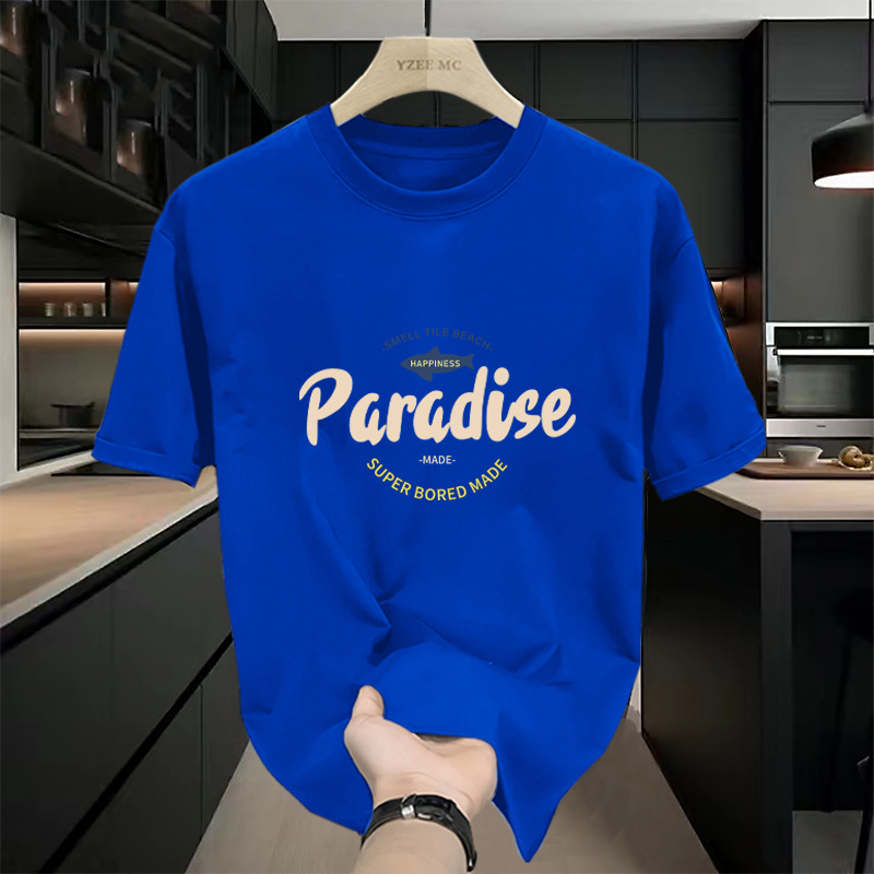 Blue, cotton, with short sleeve, 100% cotton