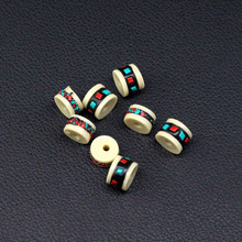 仿牦牛骨隔片镶嵌尼泊尔隔珠DIY手工饰品配珠散珠手串文玩珠子