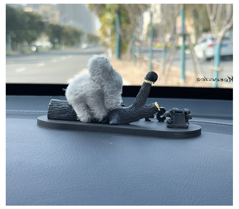 Car Temporary Parking New Mobile Phone Number Plate Car Cute Cartoon Koala Creative Move Inside Parking Ornaments