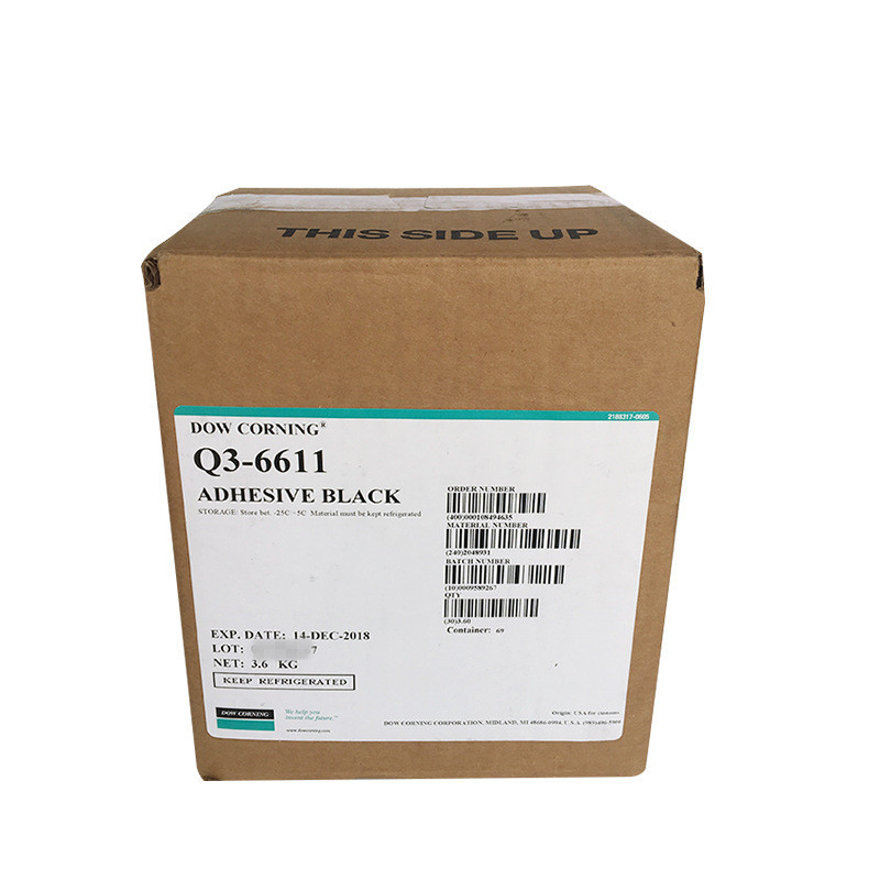 道康宁陶氏Q3-6611 黏结性黑色有机硅胶加热固化胶