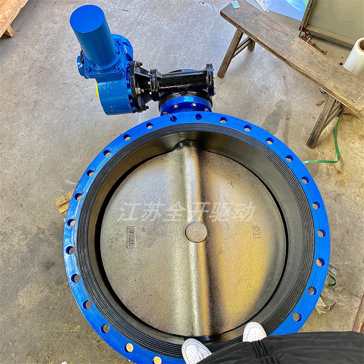 农业灌溉电动法兰蝶阀DN50加长杆电动蝶阀DC24V开关型